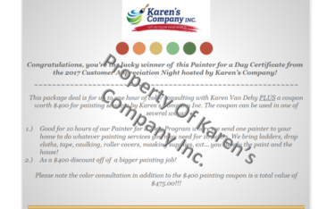 Peak to Peak Silent Auction Hosted Karen's Company As a Featured Sponsor